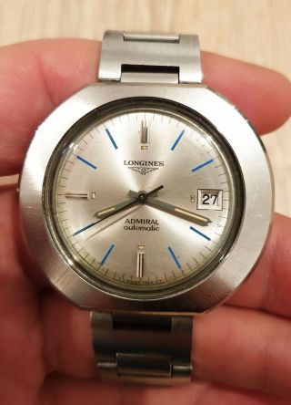 Longines Admiral Vintage Mens Automatic Watch Big Size 42mm Tv