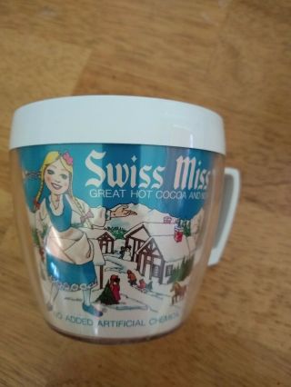 Swiss Miss Cocoa Plastic Mug. , .  Vintage