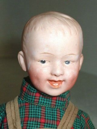 Antique Heubach Germany Character Bisque Head Doll 7604 Laughing Boy