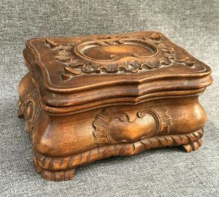 Antique Black Forest Box Made Of Wood Early 1900 