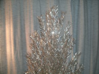 Vintage Evergleam 6 ft.  aluminum Christmas tree 94 branches and stand 2