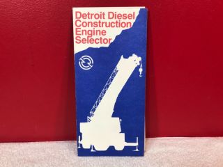 Rare 1977 Detroit Diesel Crane Engines Dealer Brochure