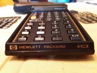 Vtg Hp - 41cx Hewlett Packard Calculator Halfnut W/ Math 1 Hp 41 Cx