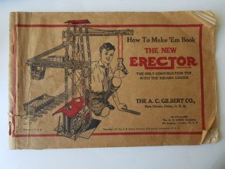 Vintage 1938 A.  C.  Gilbert Erector Set Booklet