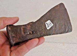 Vintage Old Hand Forged Wrought Iron Axe Hatchet Wood Cutter Tool Cum Hammer