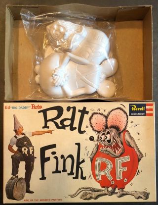 1963 Ed Big Daddy Roth Rat Fink Revell Model Kit Complete In Vintage Box