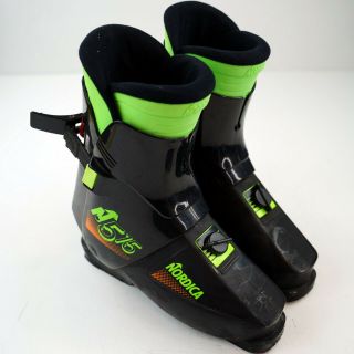 Vintage Neon Retro Snow Ski Boots Nordica Rear Entry N575 N515 Size 9 - 10 28.  5