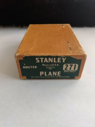 Vintage Made In Usa Stanley 271 Small Woodworking Router Plane,  Box