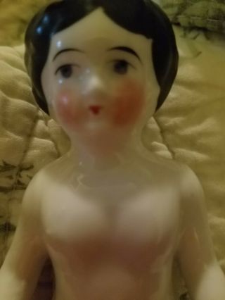 German Antique China Frozen Charlotte Doll 5 1/2 inch 1850s marked 442/3 3
