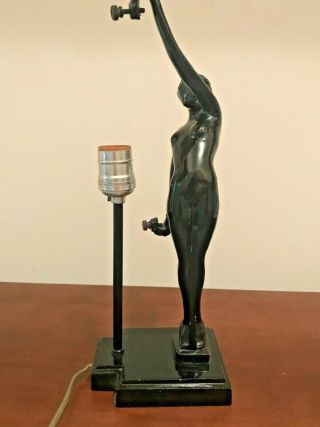 Vintage Frankart Sarsaparilla Art Deco Nude Silhouette Lamp