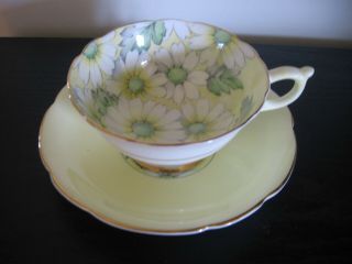 Paragon Yellow Daisy Chintz Wide Mouth Tea Cup And Saucer