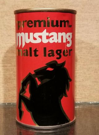 Bottom Opened 1970s Mustang Malt Lager Pull Tab Beer Can Pittsburgh Pa Not Ford