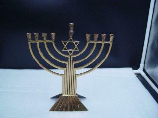 Vintage Brass Menorah Candelabra 9 Arm Branch Candle Holder Hanukkah