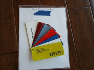 Vintage 1979 Ferrari Dealer Color Chips Oem 308 512 400