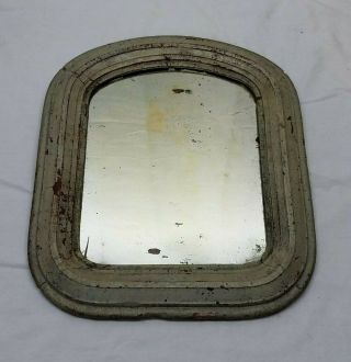 Vintage Antique Primitive Wood Wooden Frame Glass Shaving Mirror 13 X 11 Old