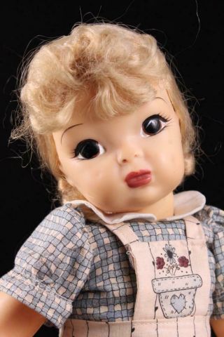 1951 Terri Lee Doll Vintage 16 " Pat Pending Hard Plastic Blonde Painted Eyes Usa