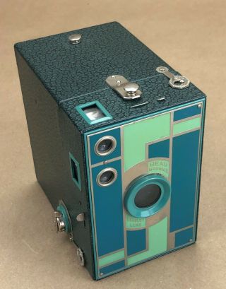 Vintage Kodak No.  2a Beau Brownie (art - Deco - Large Size) Box Camera W/ Light/dark