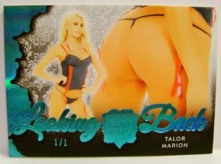 Talor Marion 1/1 Blue Looking Back Butt Card Benchwarmer 25 Years Series 2 2019