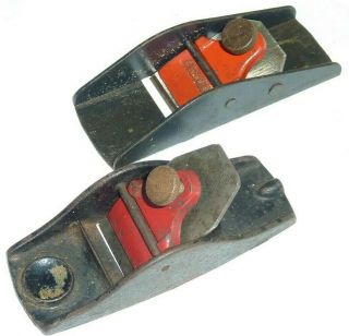 Antique Stanley Finger Block Plane 3 1/2 " Long Stanley No 101 And Stanley