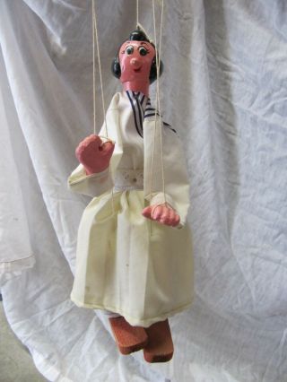 Vintage Olive Oil String Marionette Puppet