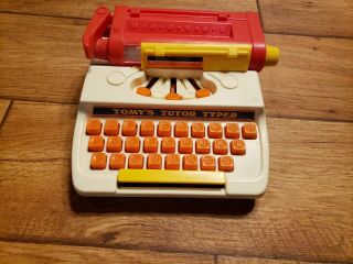 Vintage Tomys Tutor Typer 1977 Play Toy Typewriter