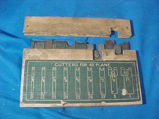 Early 20thc Stanley 11 Cutting Blades For No 45 Wood Combination Plow Plane 2
