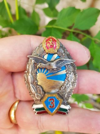 Rrr Rare Bulgarian Soviet Pilot Badge 3rd Class 1970 - 1980 Bulgarian