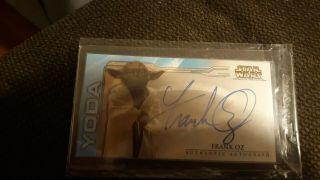 Topps Yoda Star Wars Frank Oz Autograph Card Rare
