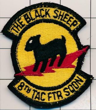 Usaf Patch - 8th Tactical Fighter Squadron [f - 15a Era 1982 On Vel C R0]