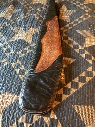 Vintage Hand Tooled Leather Gun Case - Stamped 4232 42 44