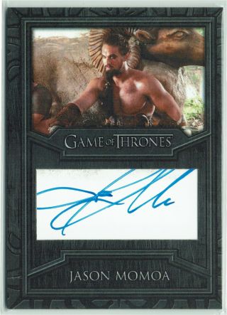 Game Of Thrones Inflexions Archive Cut Autograph Card Jason Momoa As Khal Drogo