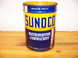 Vintage Sunoco Water Pump Grease 1lb Can