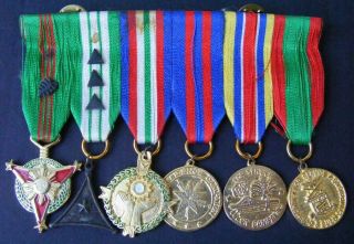 Miniature Medal Group Of 6: Philippines: Military Merit Medal Etc.