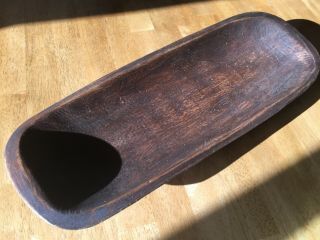 Old Antique Primitive England Wood Trencher Dough Bowl Farmhouse Country