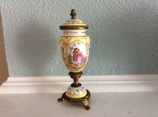 French Sevres Minature Lidded Urn / Vase