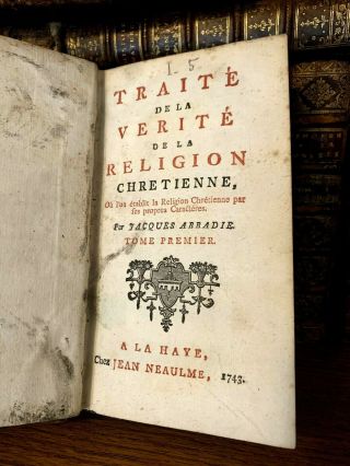 1743 Treaty On The Truth Of Christian Religion