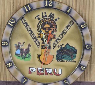 Vintage Tumi Peru Wall Clock Souvenir From Peru Very Rare