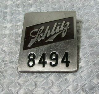 Vintage Employee Pin Back Badge Jos Schlitz Brewing Co Beer Milwaukee Wi 8494