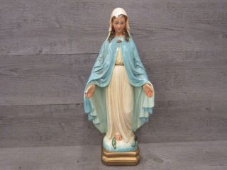16.  5 " Hand Painted Ceramic Virgin Mary Statue.