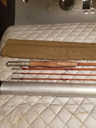 Vintage Granger Bamboo Fly Rod 9ft 4 Piece Trout Fishing