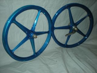 Old School Vintage Bmx Mongoose Motomags Custom Modified Candy Blue Powder