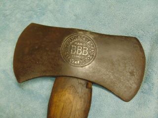 Vintage BBB Bingham ' s Best Brand Embossed Hand Forged Double Bit Axe 2
