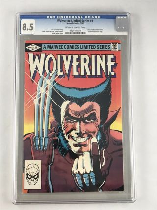 Marvel Comics Wolverine 1 Limited Series Cgc Graded 8.  5 1st Solo Appearance