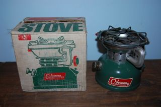 Vintage Coleman Sportster Stove 502 - 700 Green Box,  Directions Funnel