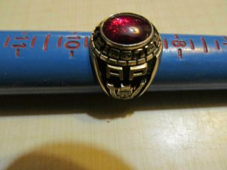 Vintage 1989 Gold Ruby King Of Prussia School Class Ring Size 9