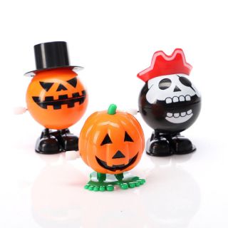 3pc Pack Cute Halloween Pumpkin Wind - Up Walking Toysparty For Kids Children