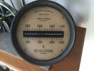 Antique Steam Engine Rpm Gauge - Rare - Biddle Frahm Vibration Tachometer