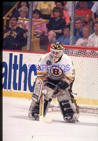 Mp1 - 087 1990 Nhl Stanley Cup Boston Bruins Goalie 35mm Color Slide