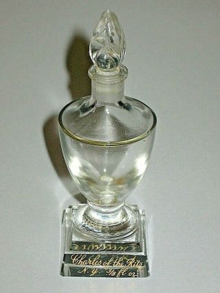 Vintage Charles Of The Ritz Baccarat Glass Perfume Bottle - Directoire - 3/8 Oz