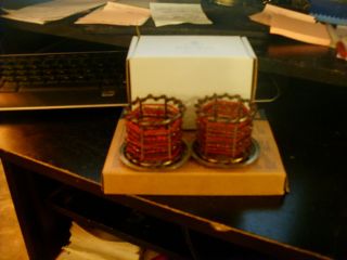 Partylite Moroccan Spice Beaded Tealight Rings.  Candle Holders